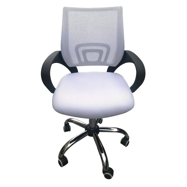 LPD Office Chair Tate Mesh Back Office Chair White Bed Kings