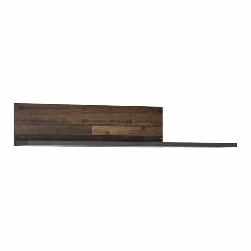 FTG Shelf Brooklyn Shelf in Walnut and Dark Matera Grey Bed Kings