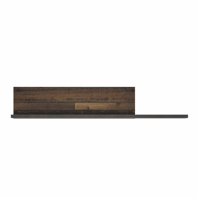 FTG Shelf Brooklyn Shelf in Walnut and Dark Matera Grey Bed Kings