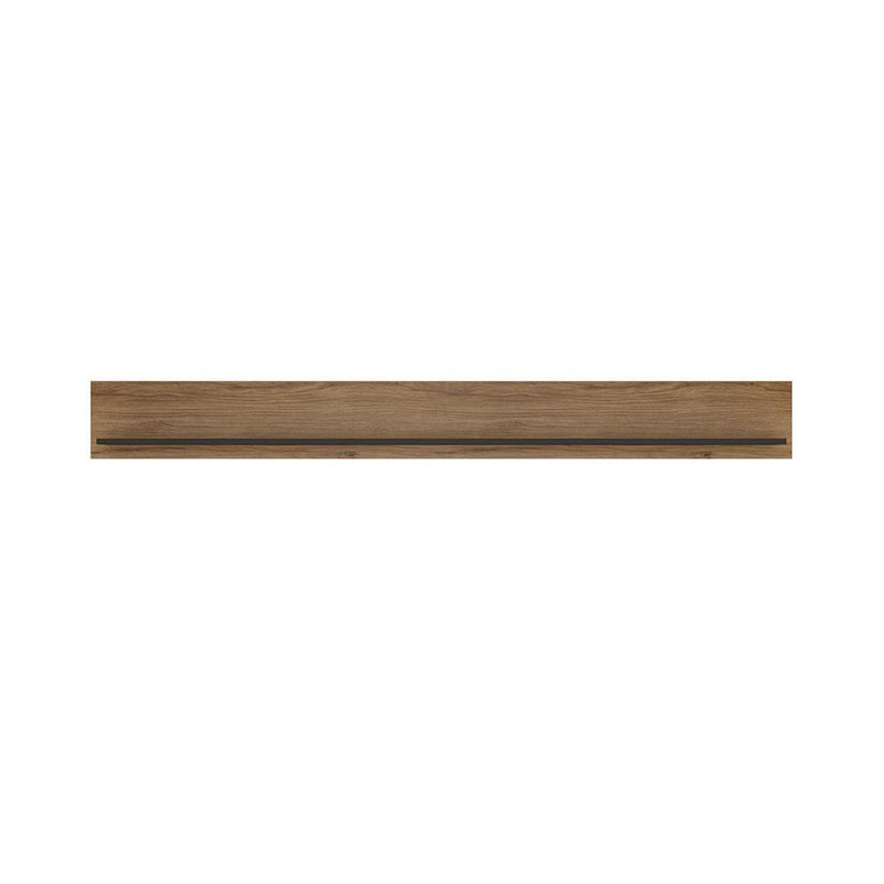 FTG Shelving Unit Brolo - Wall shelf 197 cm - Black and dark wood Bed Kings