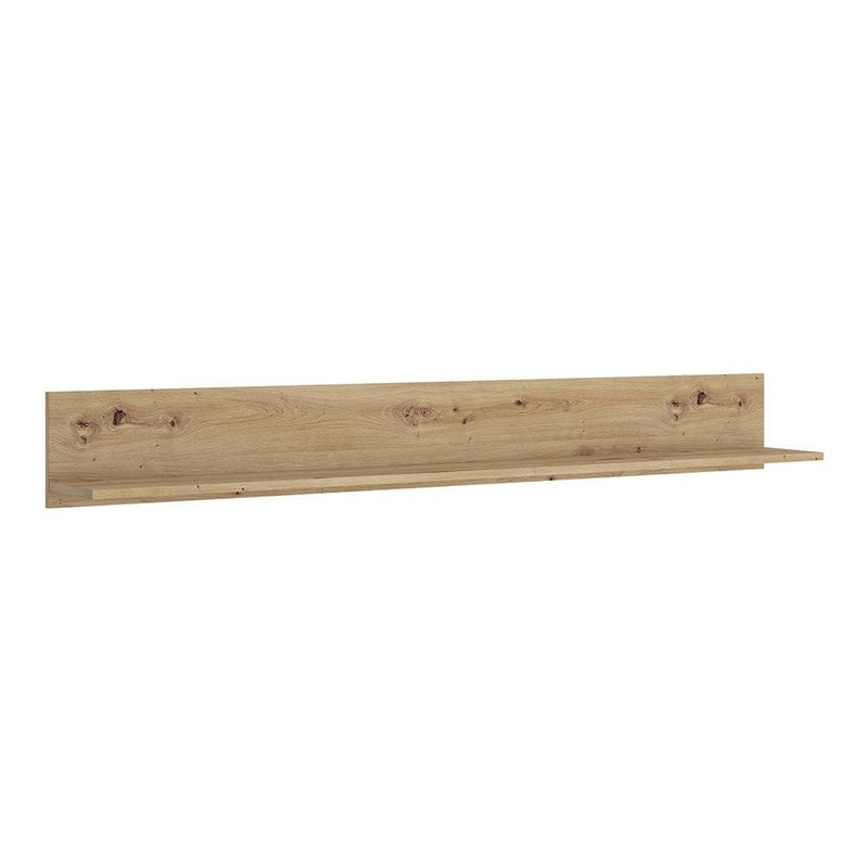 FTG Shelving Unit Luci Bright - Luci 160 cm wall shelf in White and Oak Bed Kings