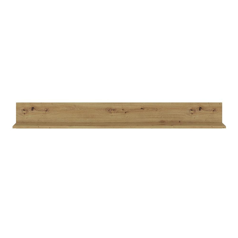FTG Shelving Unit Luci Bright - Luci 160 cm wall shelf in White and Oak Bed Kings