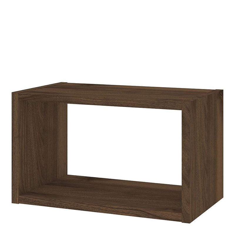 FTG Shelving Unit Roomers - Wall Shelf Unit in Walnut Bed Kings