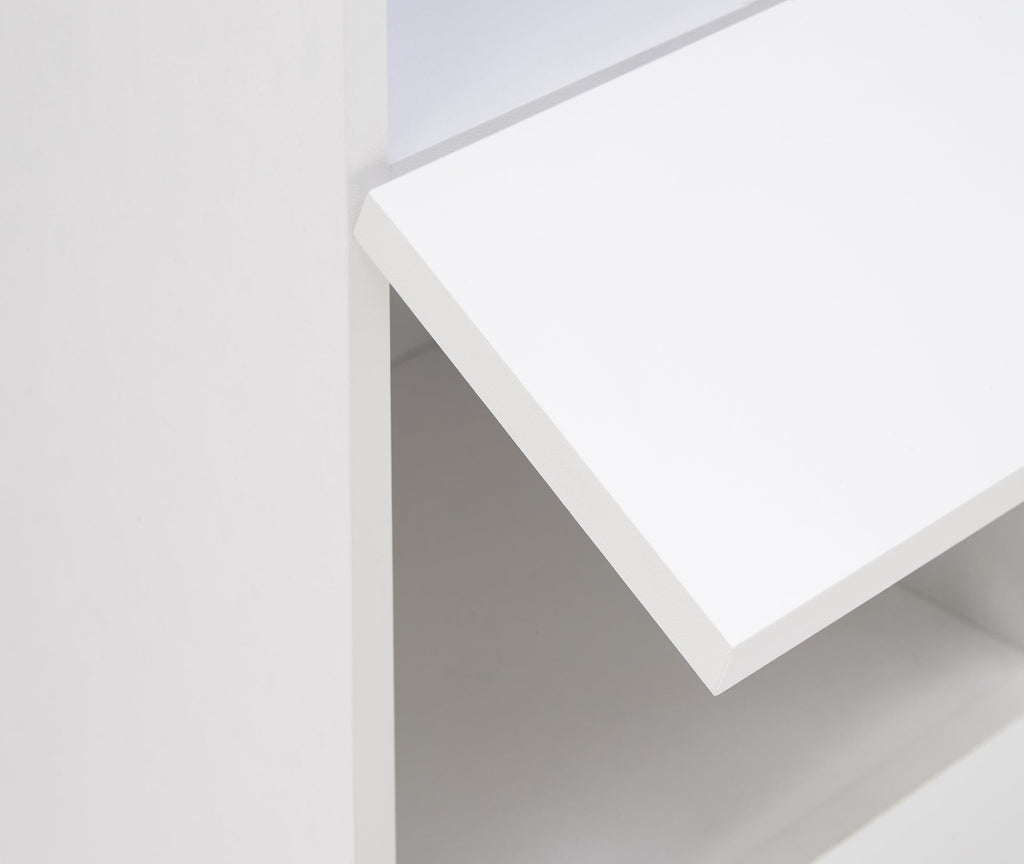 Galicia Tall Shelf Unit With Led White