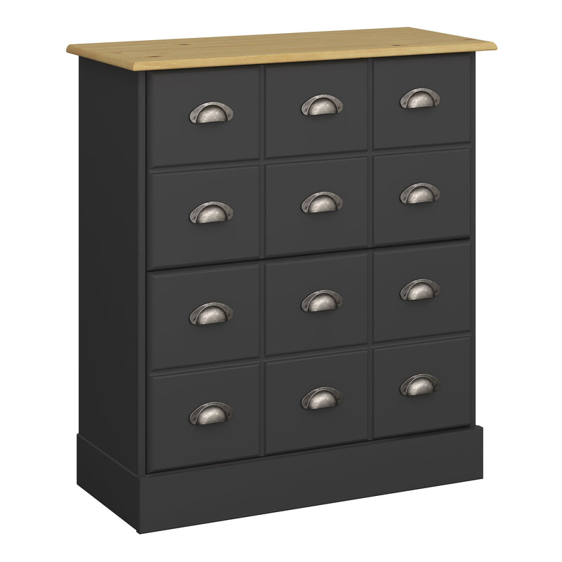 FTG Shoe Cabinet Nola Shoe Cabinet Black & Pine Bed Kings
