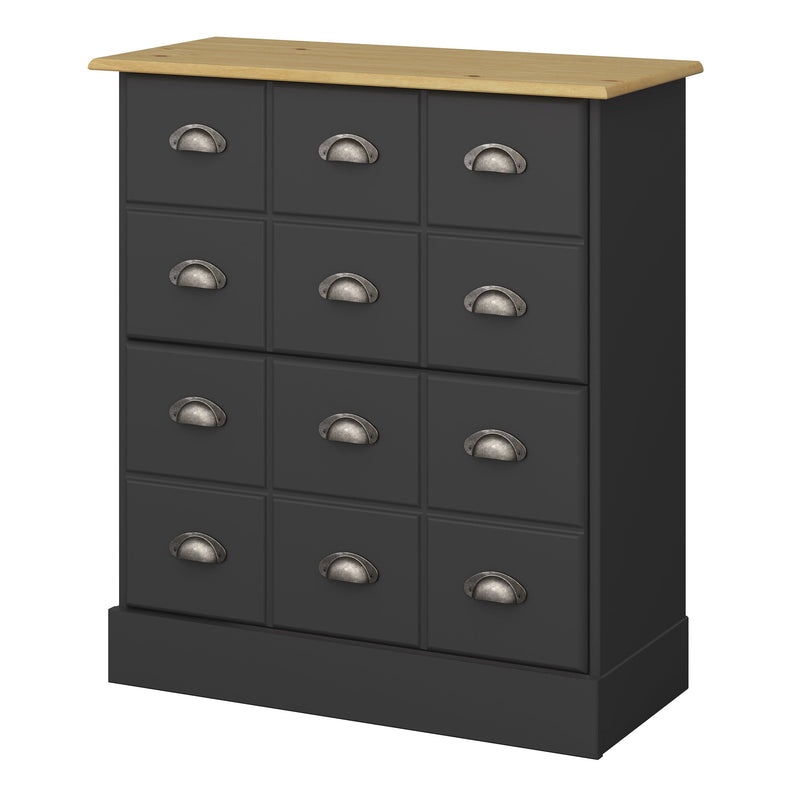 FTG Shoe Cabinet Nola Shoe Cabinet Black & Pine Bed Kings