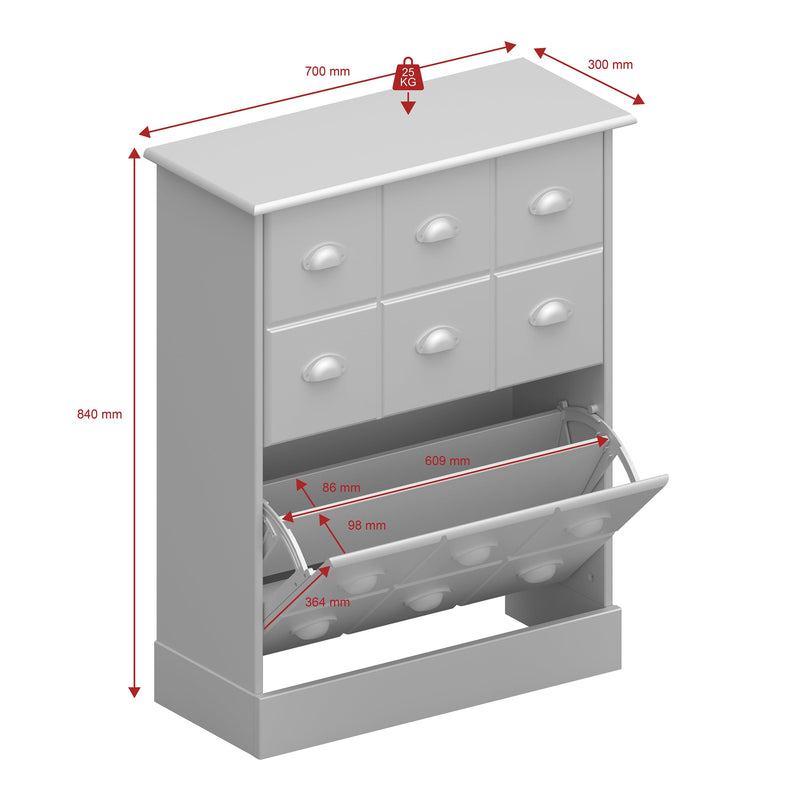 FTG Shoe Cabinet Nola Shoe Cabinet Black & Pine Bed Kings