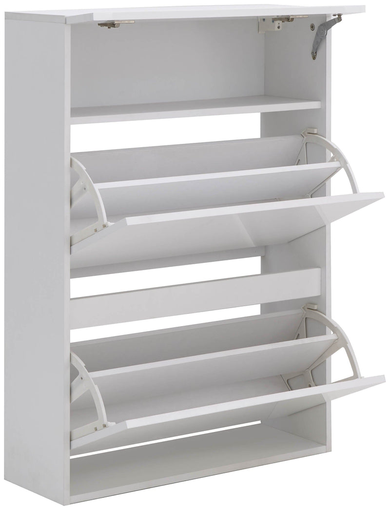 GFW Shoe Cabinet Galicia Wall Hanging Two Tier Shoe Cabinet White Bed Kings