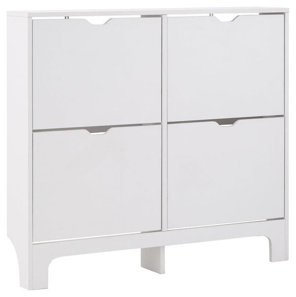 GFW Shoe Cabinet Narrow 4 Drawer Shoe Cabinet White Bed Kings