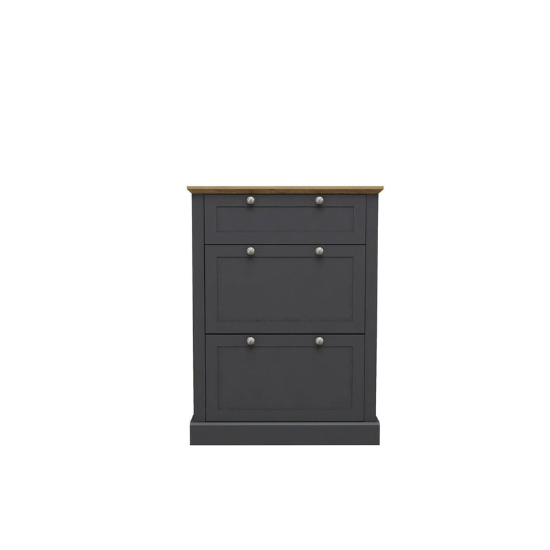 LPD Shoe Cabinet Devon Shoe Cabinet Charcoal Bed Kings