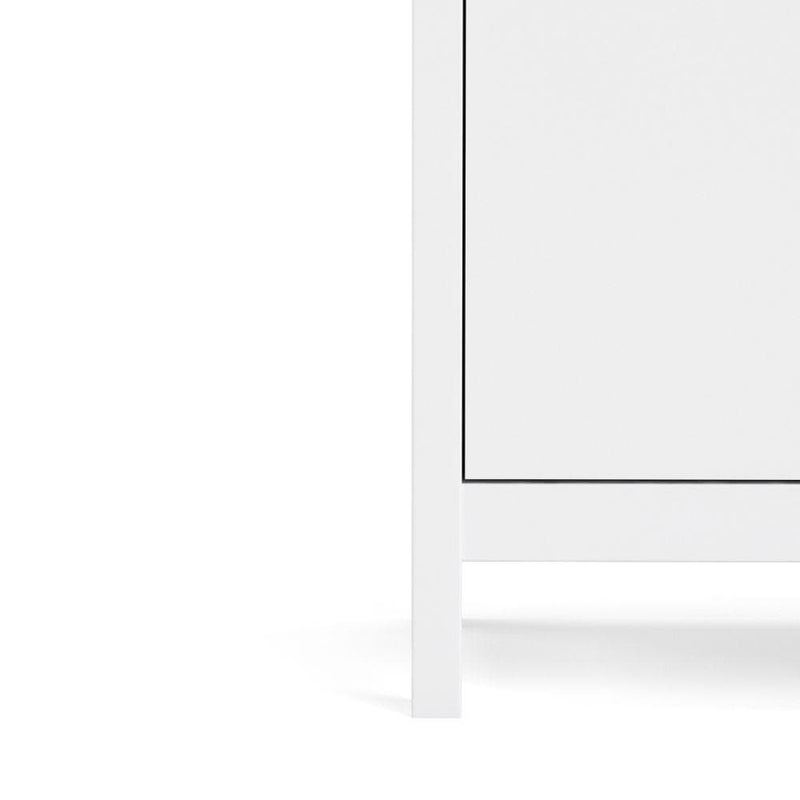 FTG Sideboard Barcelona Sideboard 2 Doors + 1 Drawer In White Bed Kings