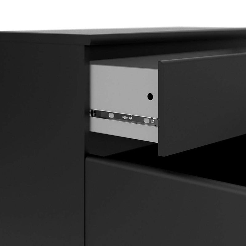 FTG Sideboard Naia Sideboard - 1 Drawer 2 Doors in Black Matt Bed Kings