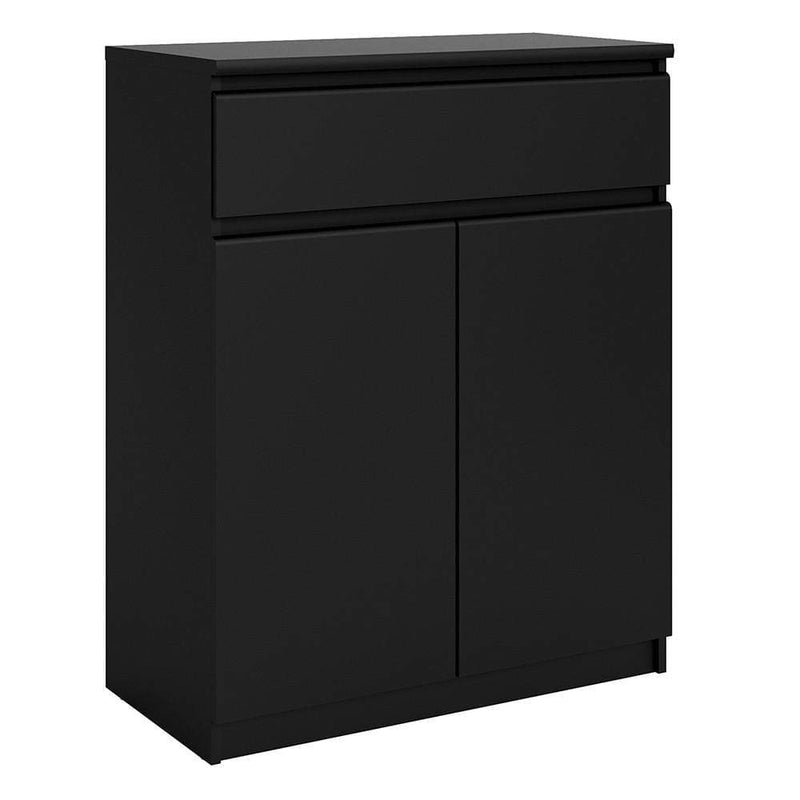 FTG Sideboard Naia Sideboard - 1 Drawer 2 Doors in Black Matt Bed Kings