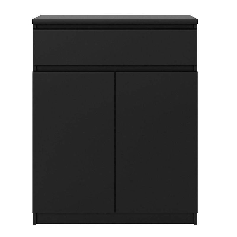 FTG Sideboard Naia Sideboard - 1 Drawer 2 Doors in Black Matt Bed Kings