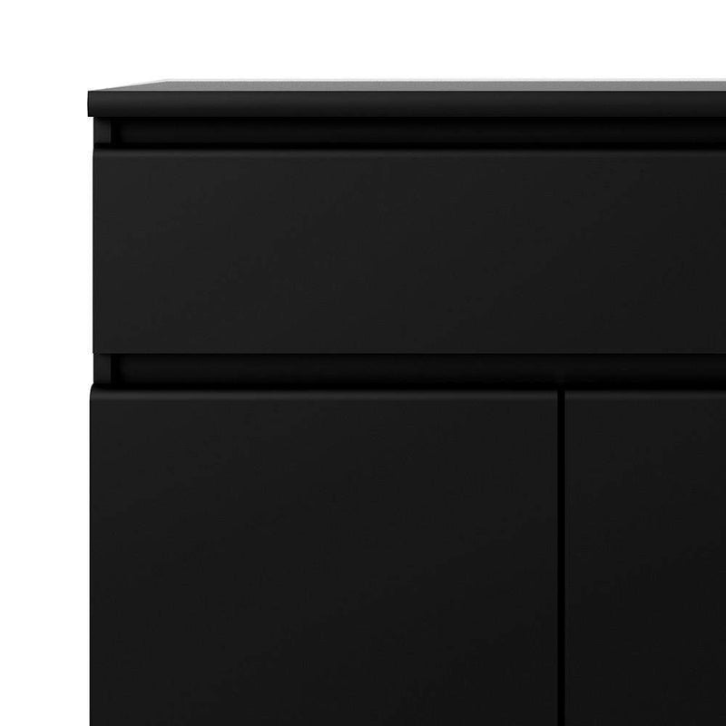 FTG Sideboard Naia Sideboard - 1 Drawer 2 Doors in Black Matt Bed Kings