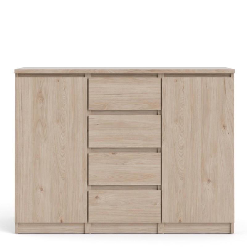 FTG Sideboard Naia Sideboard  4 Drawers 2 Doors in Jackson Hickory Oak Bed Kings