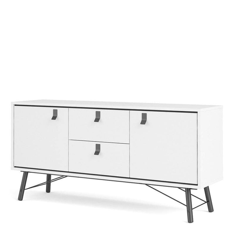 FTG Sideboard Ry Sideboard 2 doors + 2 drawers Matt White Bed Kings