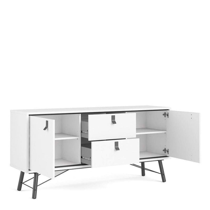 FTG Sideboard Ry Sideboard 2 doors + 2 drawers Matt White Bed Kings