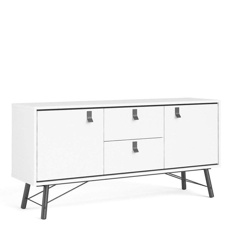 FTG Sideboard Ry Sideboard 2 doors + 2 drawers Matt White Bed Kings