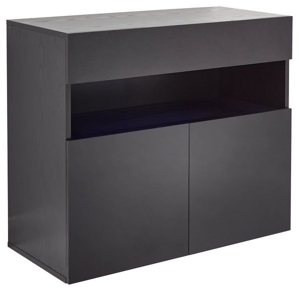 GFW Sideboard Galicia Sideboard With Led Black Bed Kings