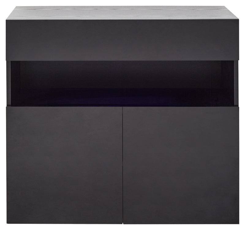 GFW Sideboard Galicia Sideboard With Led Black Bed Kings