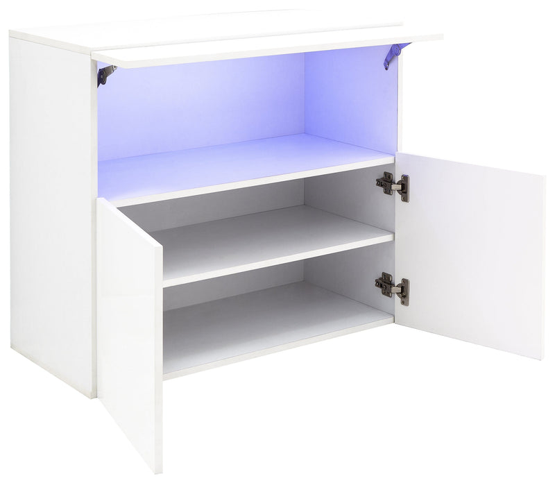 GFW Sideboard Galicia Sideboard With Led White Bed Kings