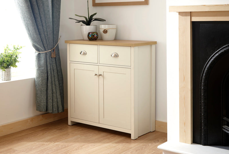 GFW Sideboard Lancaster Compact Sideboard Cream Bed Kings