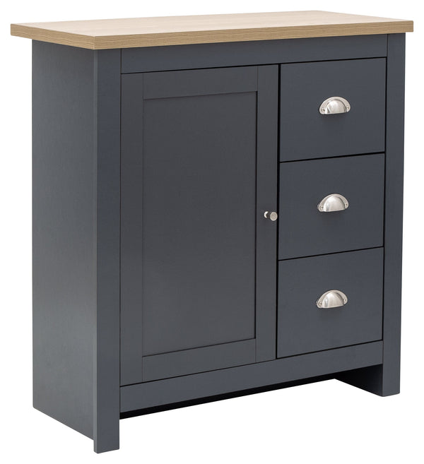 GFW Sideboard Lancaster Multi Unit Slate Blue Bed Kings