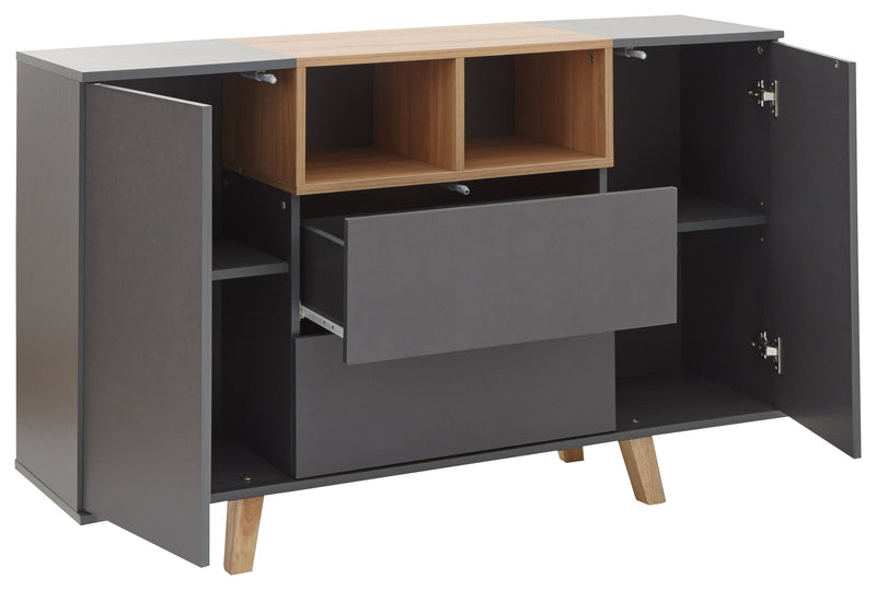 GFW Sideboard Modena Sideboard Console Grey Bed Kings