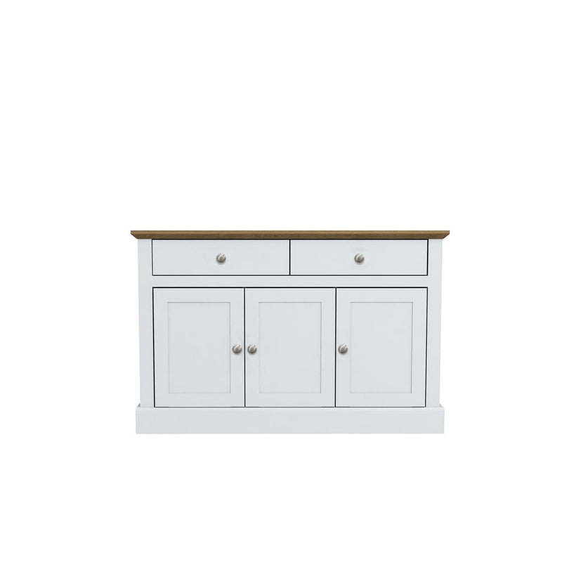 LPD Sideboard Devon 3 Door 2 Drawer Sideboard White Bed Kings