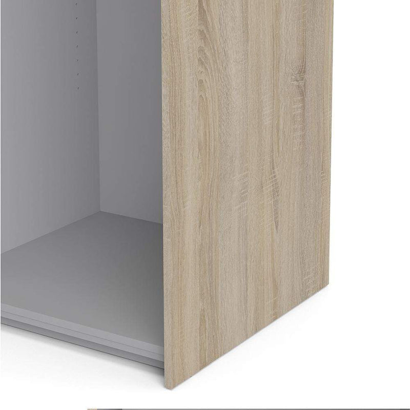 FTG Sliding Wardrobe Verona Sliding Wardrobe 120cm in Oak with Oak Doors with 5 Shelves Bed Kings