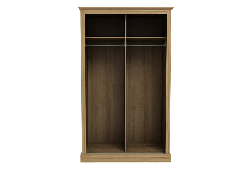 LPD Sliding Wardrobe Devon 2 Door Sliding Wardrobe Oak Bed Kings