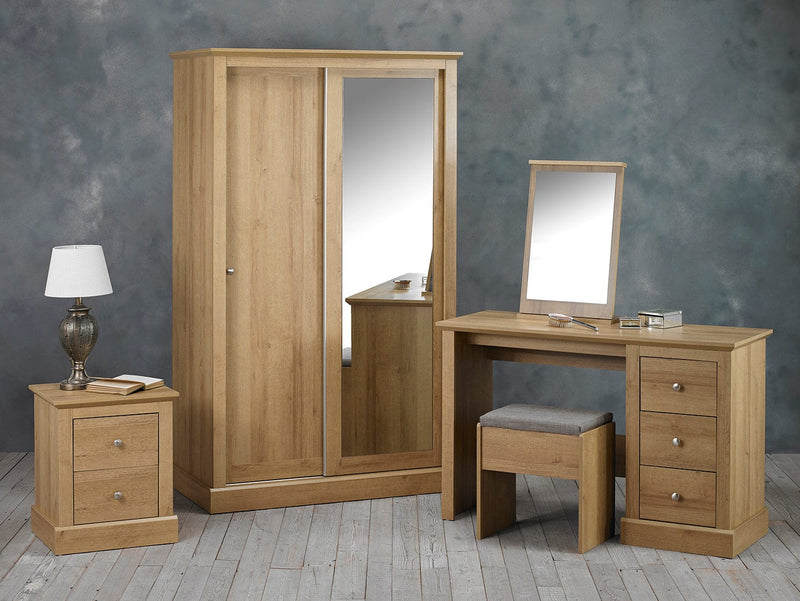 LPD Sliding Wardrobe Devon 2 Door Sliding Wardrobe Oak Bed Kings