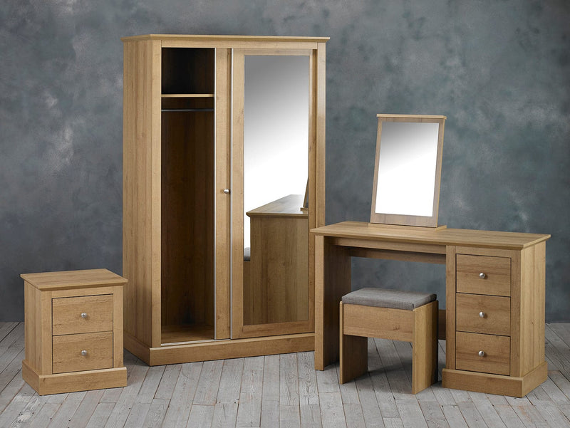 LPD Sliding Wardrobe Devon 2 Door Sliding Wardrobe Oak Bed Kings