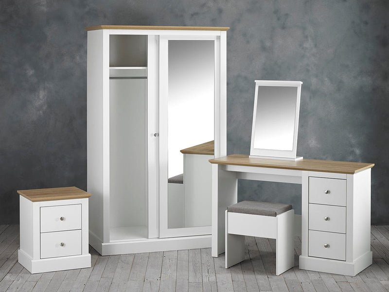 LPD Sliding Wardrobe Devon 2 Door Sliding Wardrobe White Bed Kings