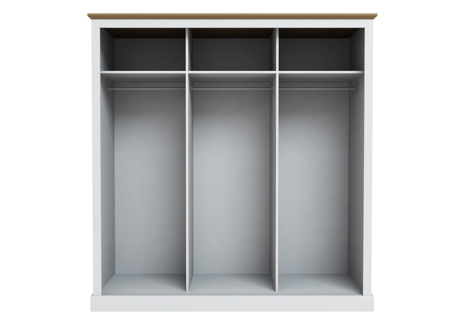 LPD Sliding Wardrobe Devon 3 Door Sliding Wardrobe White Bed Kings