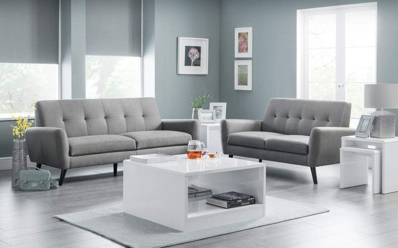Julian Bowen Sofa Bed Monza Fabric Sofa Bed - Grey Bed Kings