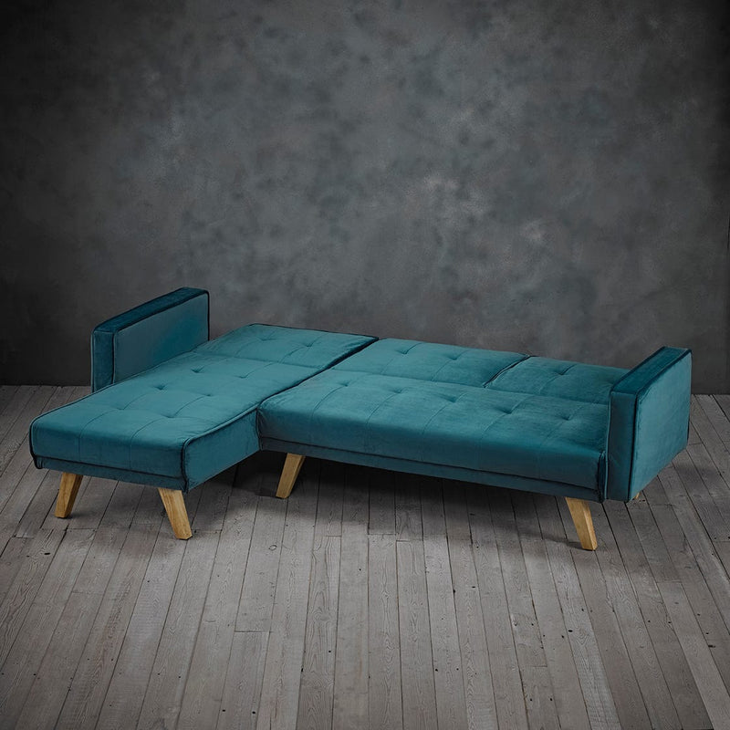 LPD Sofa Bed Kitson Corner Sofa Bed Teal Velvet Bed Kings