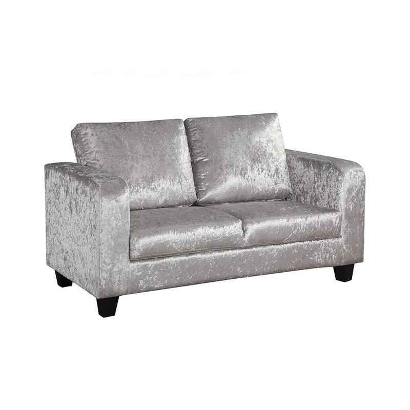 LPD Sofa Sofa In A Box Silver Crushed Velvet Bed Kings