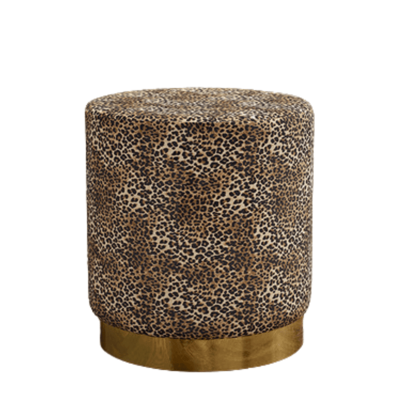 LPD Stool Lara Pouffe Leopard Print (Pack of 1) Bed Kings