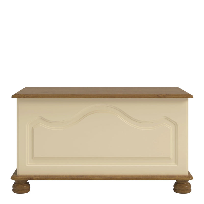 FTG Storage Ottoman Richmond Ottoman Cream & Pine Bed Kings