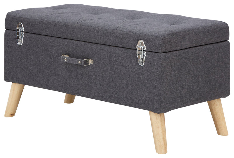 GFW Storage Ottoman Minstrel Storage Ottoman Large Charcoal Bed Kings