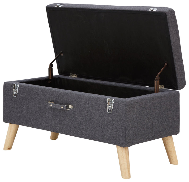 GFW Storage Ottoman Minstrel Storage Ottoman Large Charcoal Bed Kings