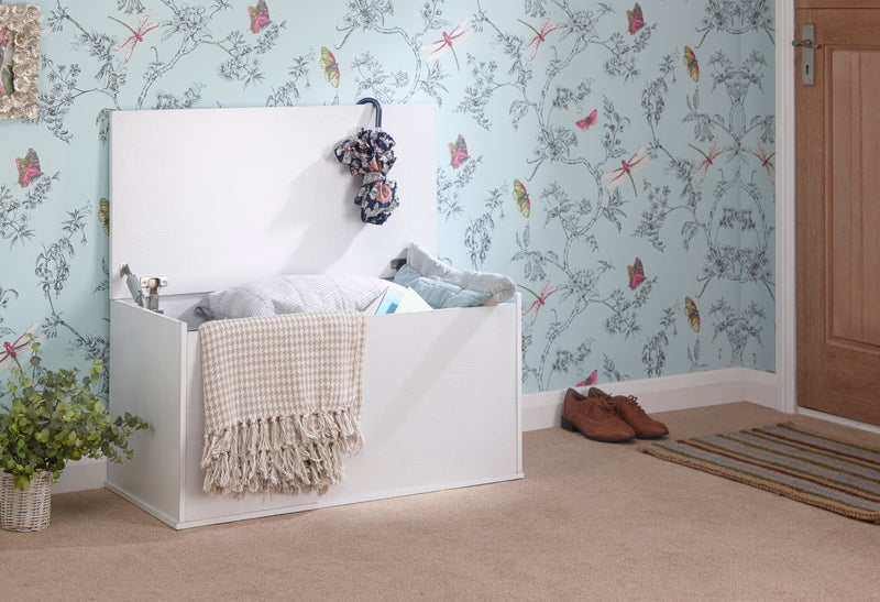 GFW Storage Ottoman Panama Ottoman Storage Box White Bed Kings