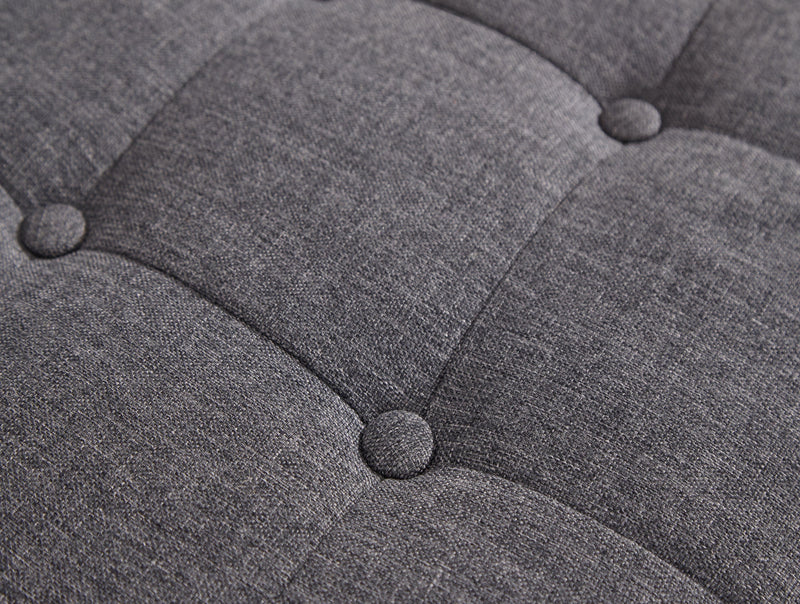 GFW Storage Ottoman Verona Ottoman Bench Charcoal Grey Fabric Bed Kings