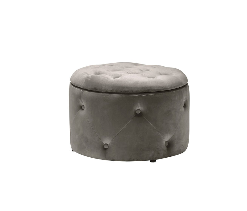 LPD Storage Ottoman Cleo Storage Pouff Charcoal Bed Kings
