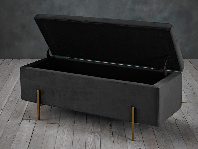 LPD Storage Ottoman Lola Storage Ottoman Grey Bed Kings