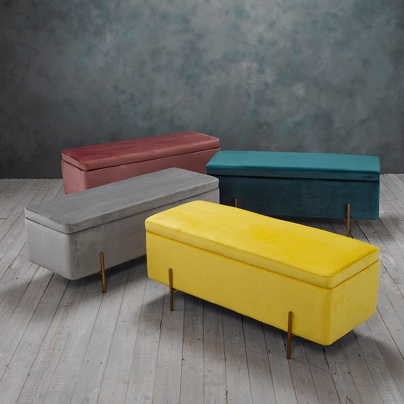 LPD Storage Ottoman Lola Storage Ottoman Grey Bed Kings