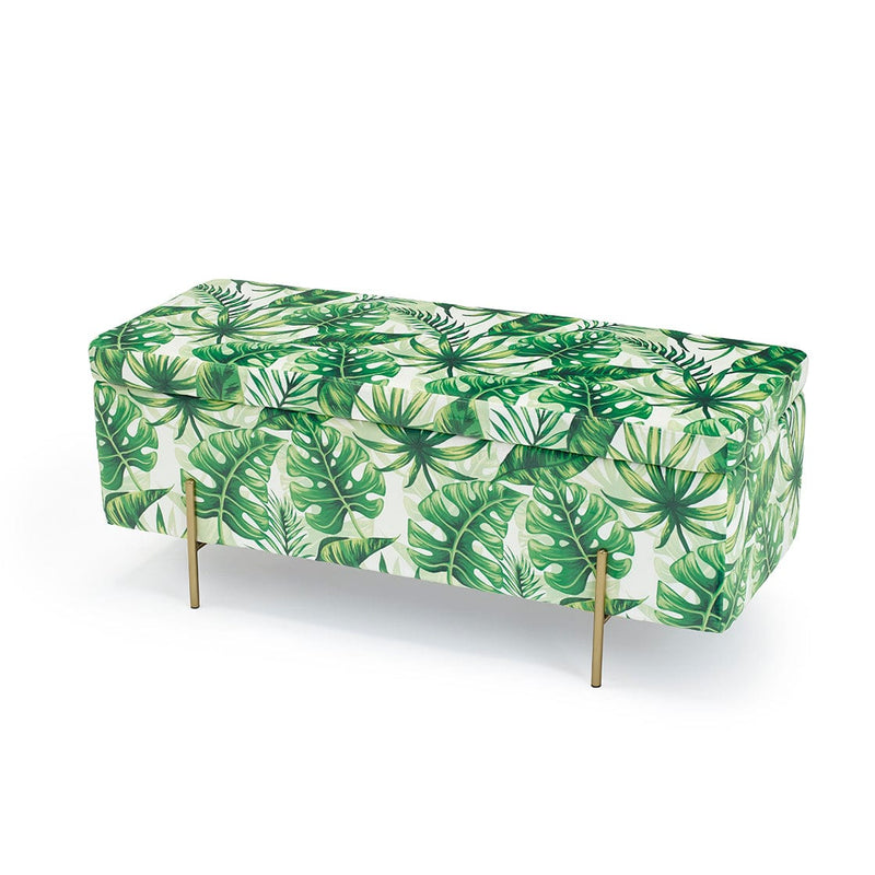 LPD Storage Ottoman Lola Storage Ottoman Palm Print Bed Kings