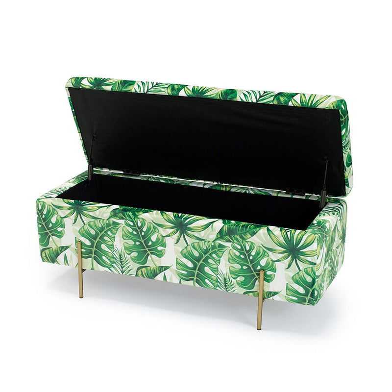 LPD Storage Ottoman Lola Storage Ottoman Palm Print Bed Kings